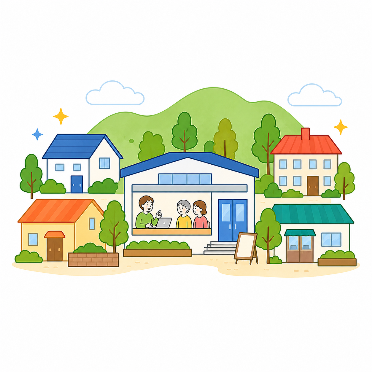 講座会場のイメージイラスト